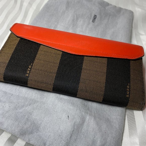 Authentic Fendi Leather & Canvas Turn lock Wallet with Dust Bag - Picture 16 of 16